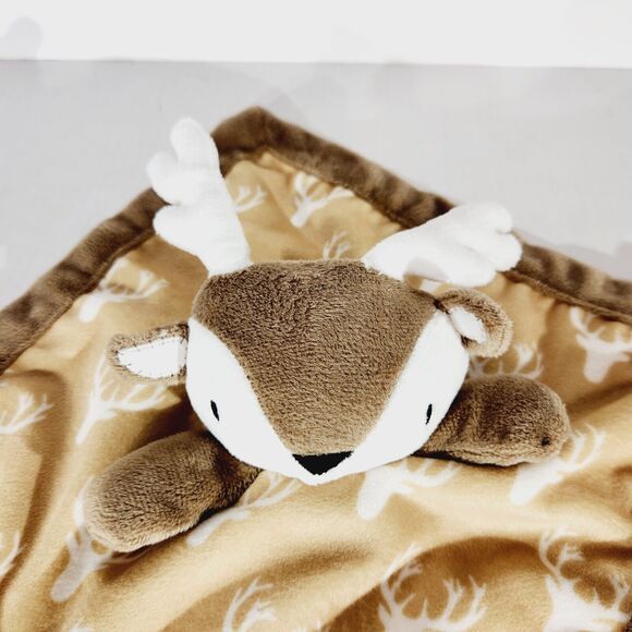 Levtex Deer Baby Security Blanket Lovey Brown White 11in 2018 Antlers Soft Toy - Picture 3 of 10